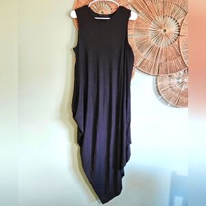 Hatch Postpartum And Maternity Black Asymmetrical Sleeveless Dress